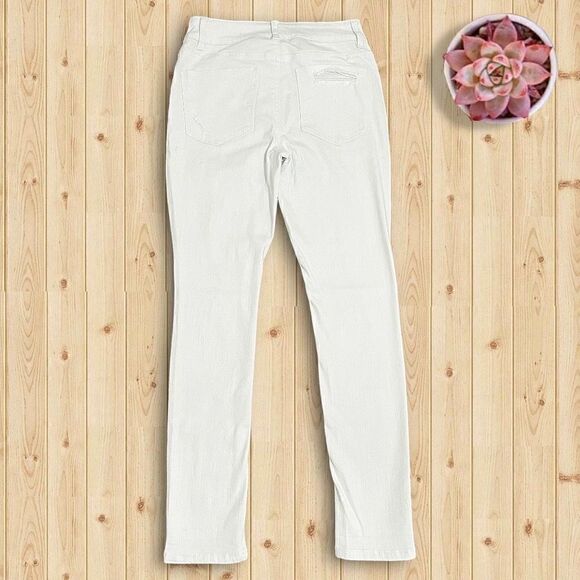 Indigo Rein White Destroyed Skinny Stretchy Capris Jeans Sz 27 - Picture 3 of 10